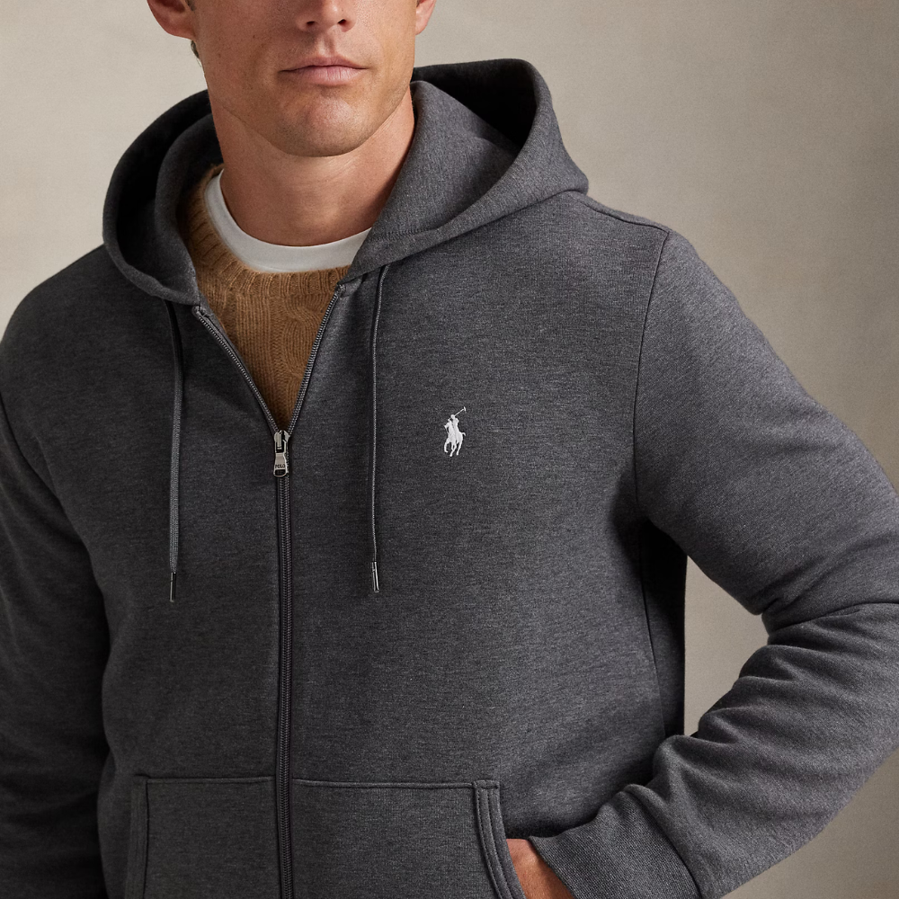 Áo hoodie dệt kim đôi có khóa kéo toàn bộ
