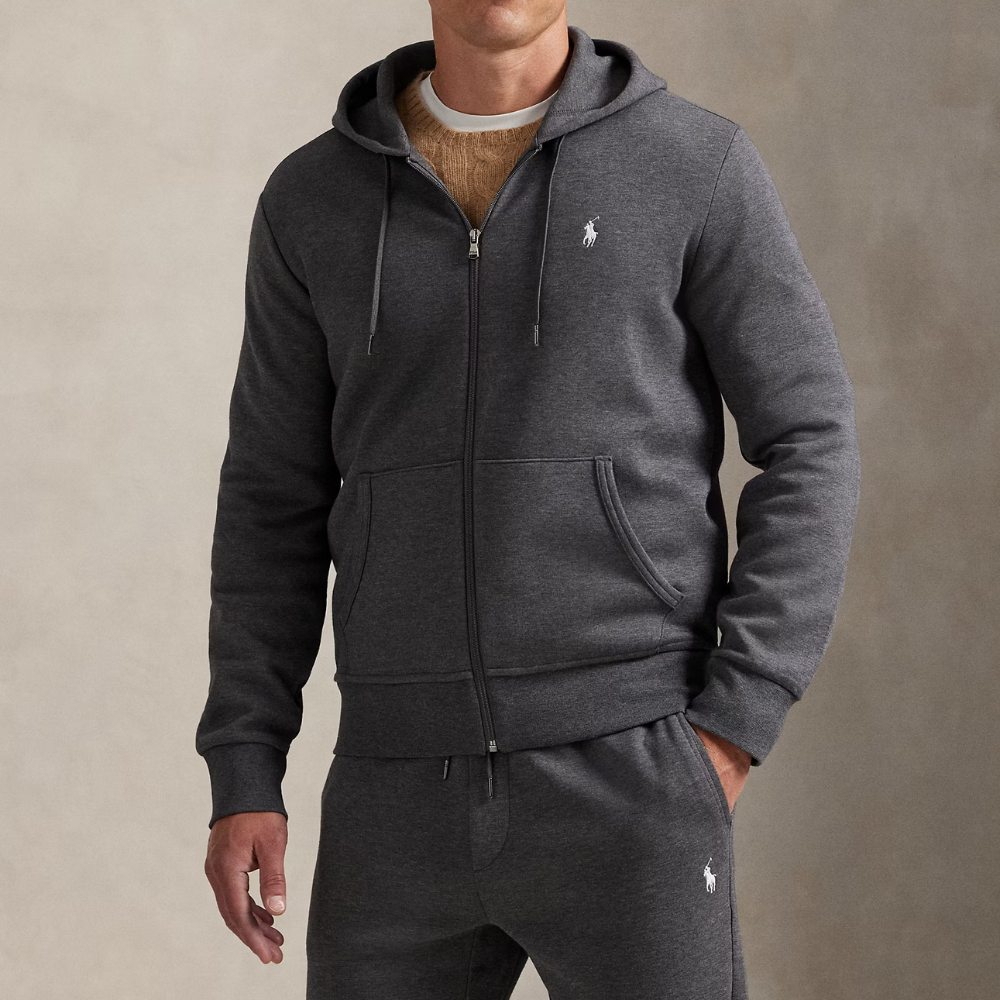 Áo hoodie dệt kim đôi có khóa kéo toàn bộ