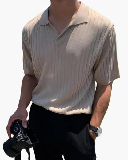 Florence - Áo thun polo cotton gân