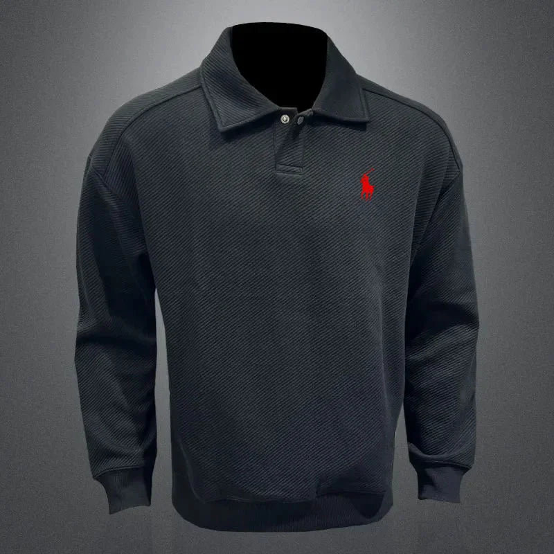 Heritage Knit Polo Sweatshirt